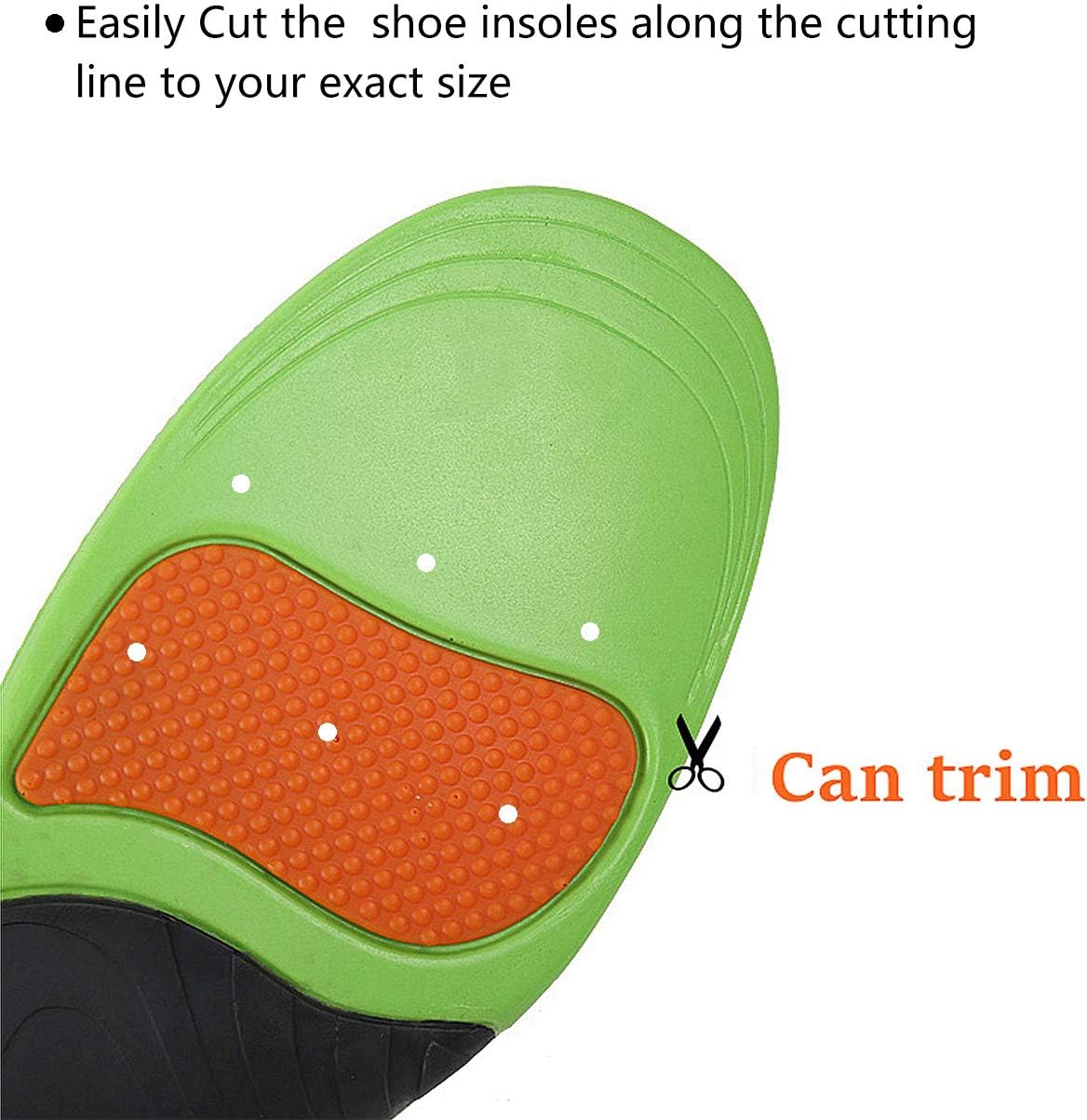 Plantar Fasciitis Arch Support Insoles for Men and Women Shoe Inserts - Orthotic Inserts - Flat Foot - Running Athletic Gel Shoe Insoles (M: Mens 8.5-10 / Womens 9.5-11): Health & Personal Care