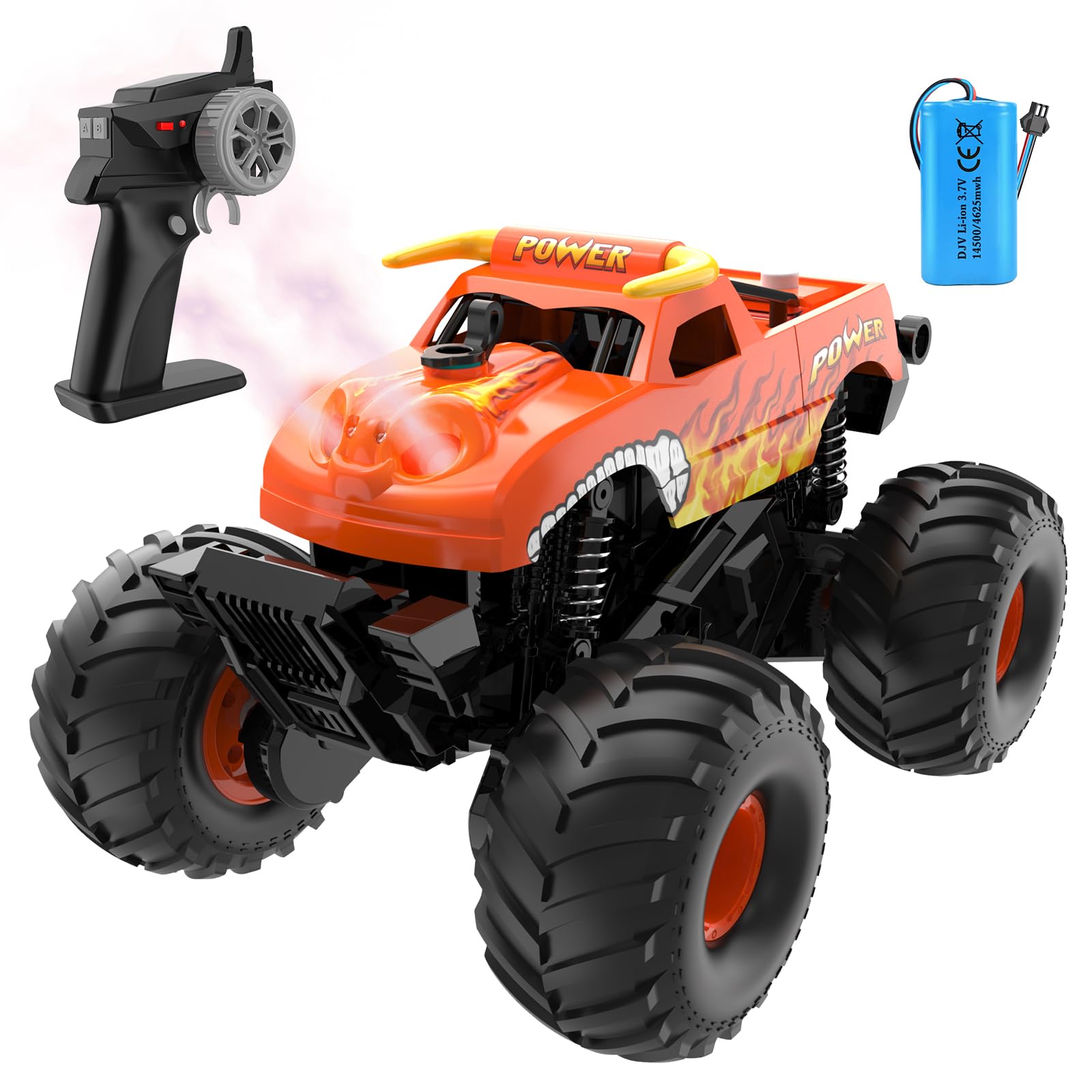 Photo 1 of Amphibious Remote Control Car 4WD | RC Monster Truck with Dual Spray Mist & Led Lights,1:16 Scale Waterproof RC Cars for All Terrain Off-Road Pickup Toys Gifts for Boys/Girls Age 8-12+