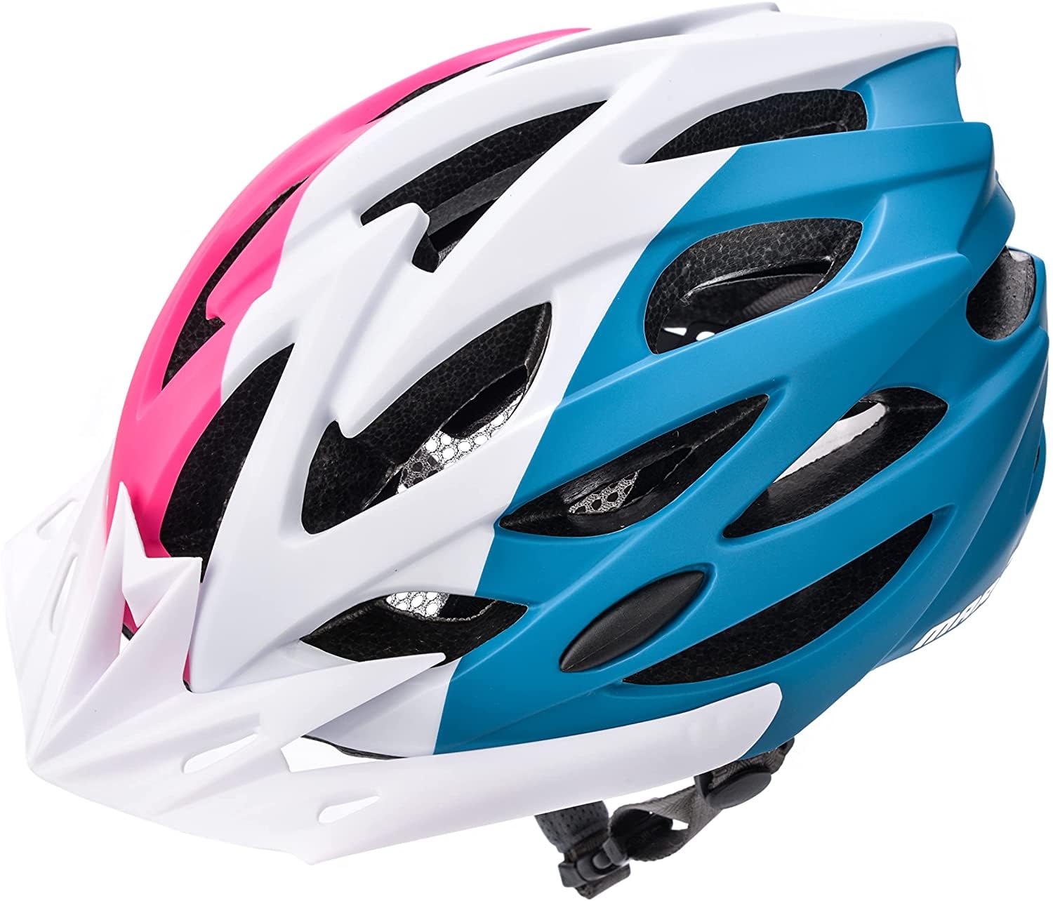 Meteor - MARVEN Cycle Helmet – Lightweight Adjustable Helmet for Men, Women, Kids – MTB, Bike, Scooter, Skateboard & Hoverboard – Breathable with Detachable Visor - Size S - Pink/White/Green