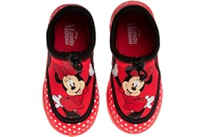 Disney Minnie Mouse Water Shoes - Pool Aqua Socks for Kids- Sandals Princess Bungee Waterproof Beach Slides Sport Character Summer Slip-on Quick Dry (Toddler/Little Kid)