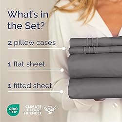 Queen Size 4 Piece Sheet Set - Comfy Breathable