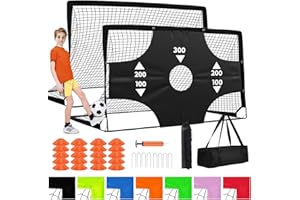 FOLOLICX Portable Pop Up Soccer Goal - 6x4ft Backyard Training Equipment with Soccer Ball, Scoring Target Cloth, and Conesl,Fencing Training Equipment，Baseball & Softball Protective Screens