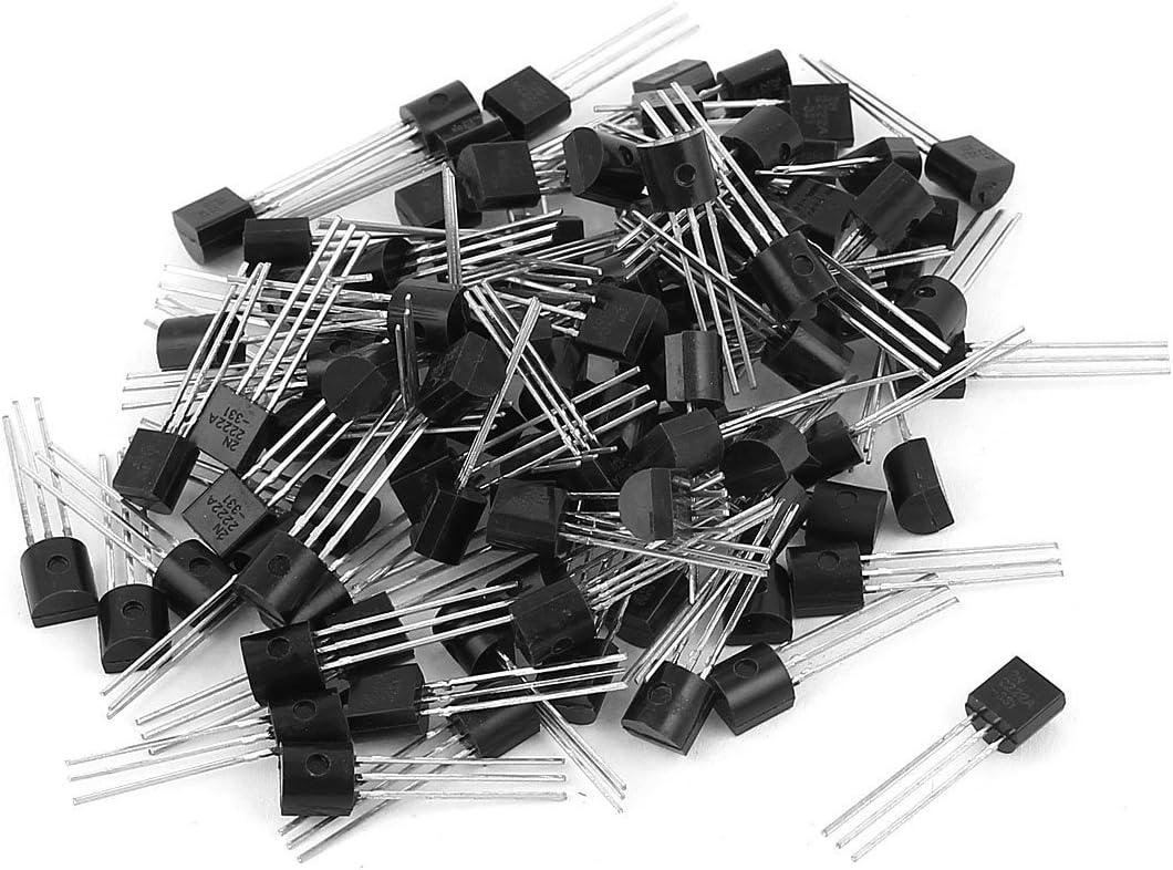 Haodou 100 Pack 2N2222 To-92 Npn 40V 0.8A Transistor Kit Set