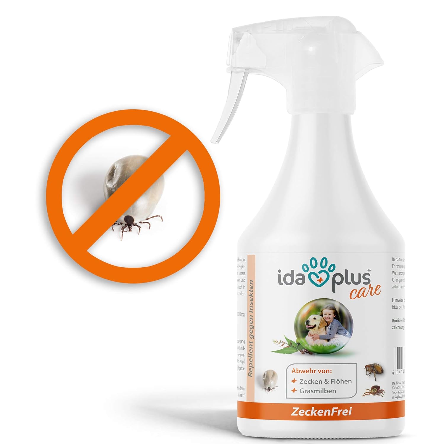 Ida Plus Zeckenfrei 500 ml Zeckenspray gegen Zecken, Mücken, Flöhen