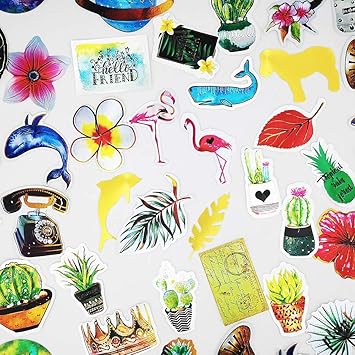Jooee Plant Flower Animal Stickers Vintage Decals Waterproof
