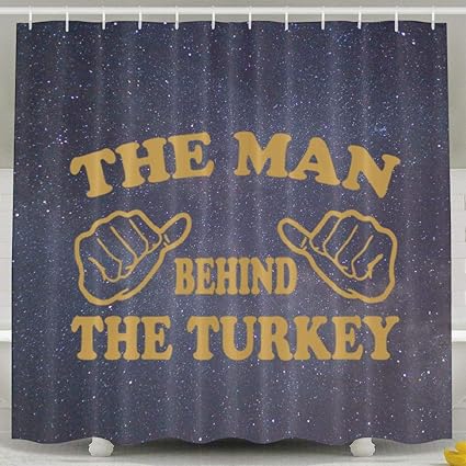 Amazon Com Arsmt The Man Behind The Turkey Custom Shower Curtain