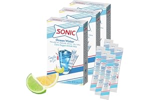 SINGLES TO GO! Sonic Singles to Go Powdered Drink Mix, Ocean Water, 6 Sticks per Box, 3 Boxes included (18 Sticks Total)