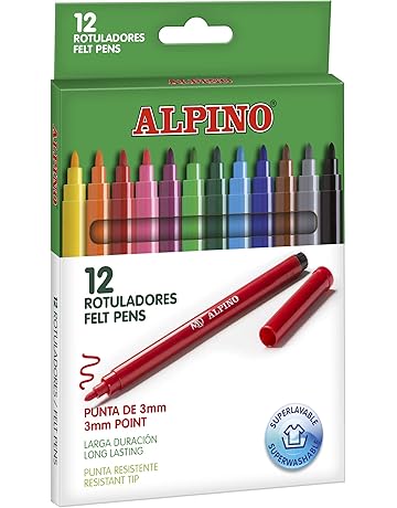 Alpino AR001002 - Pack de 12 rotuladores, colores surtidos