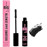 Elizabeth Mott Black Volumizing Mascara, 8ml | Lengthening Fiber Formula, Hourglass Wand, Smudge-Proof, Water-Resistant, Clump-Free, Lash Extension Safe, Cruelty-Free