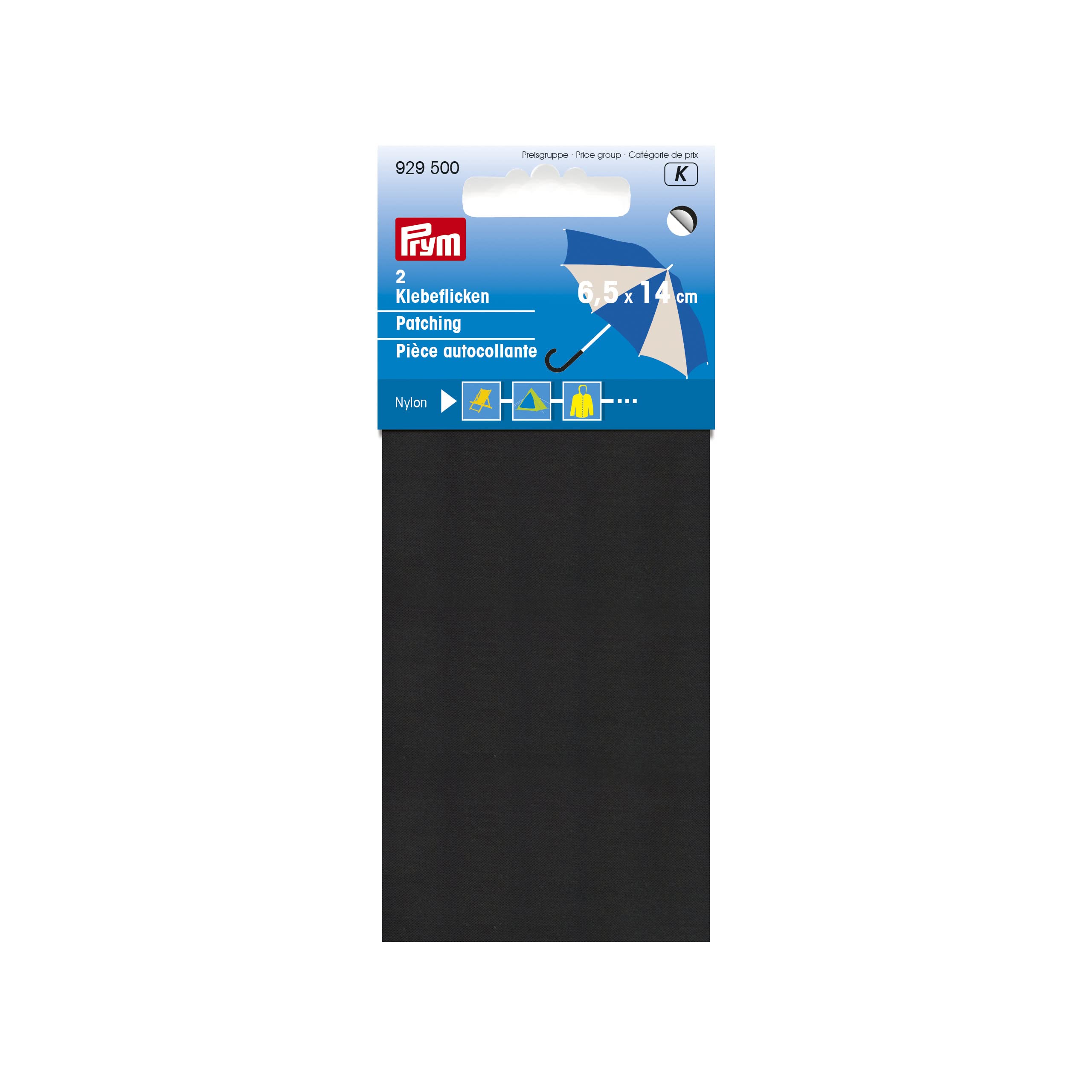 Prym Nylon Patching self-Adhesive, 6.5 x 14cm, Black