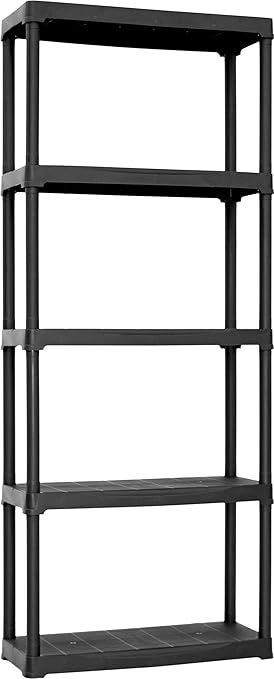 title=Art Plast T70/5 Scaffale in plastica, Nero