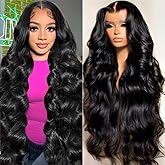 oveflect 30Inch 13x6 HD Lace Front Wig - 200% Density Body Wave Human Hair - Pre-Plucked Glueless Virgin Hair, Natural Look