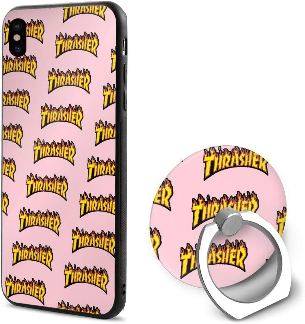 Thrasher Funny Hard Silicone iPhone X Case Ring Shockproof with Newest Style Case for iPhone X