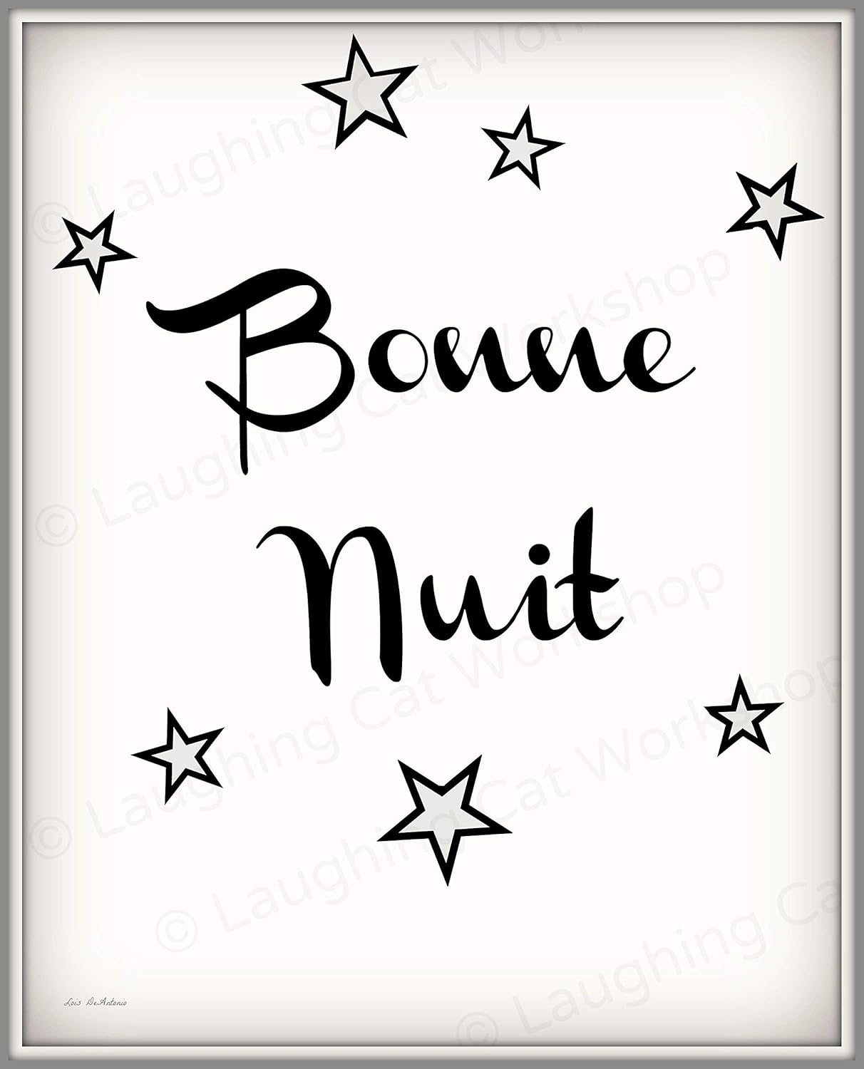 Amazon.com: Bonne Nuit, Good Night Print, Cute baby print, Kids Quote ...
