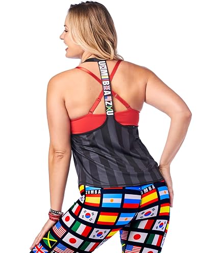 Amazon.com: ZUMBA Active Backless Dance Fitness Tops Open Back