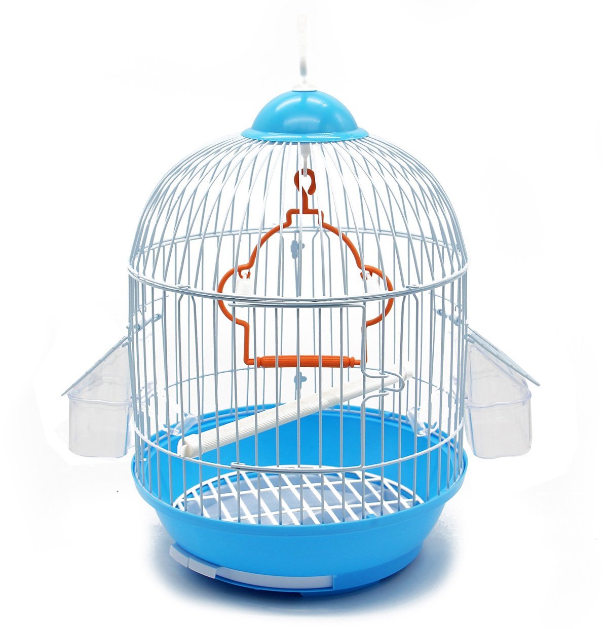 BPS BPS-1270 Metal Bird Cage with Feeder Drinker Swing Hopper Bucket Different Models Random Colour Ship (Model1270: 23 x 23 x 36.5 cm)