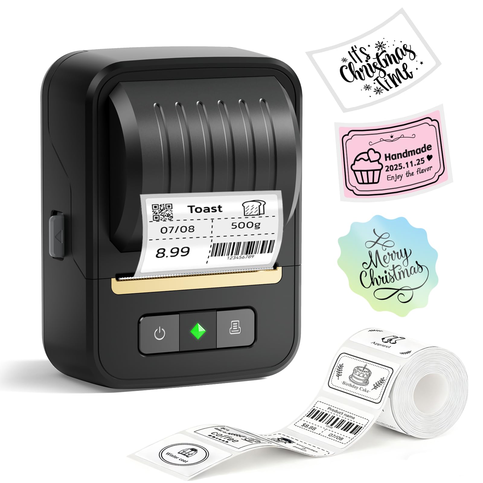 Photo 1 of NADAIIN Label Maker Machine with Tape, Bluetooth Label Makers, Portable Thermal Label Printer Easy to Use for Small Business, Home, Office, School, Barcode, Address, Sticker Printer for Phone