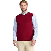 Izod Men's Premium Essentials Solid V-Neck 12-Gauge Sweater Vest