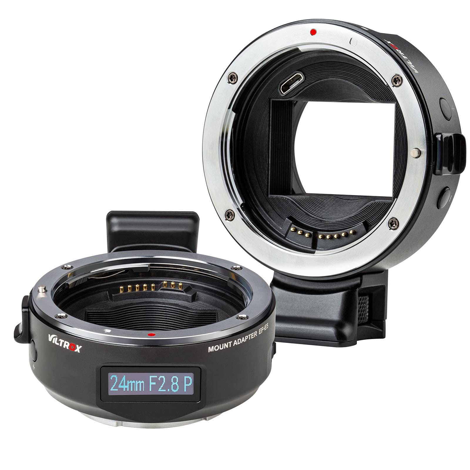 VILTROX EF-E5 Lens Adapter for Sony E-Mount OLED Display Auto Focus Lens Mount Ring Compatible with Canon EOS EF EF-S Lens to Sony E Mount Camera a7II, a7 a6500 a6300