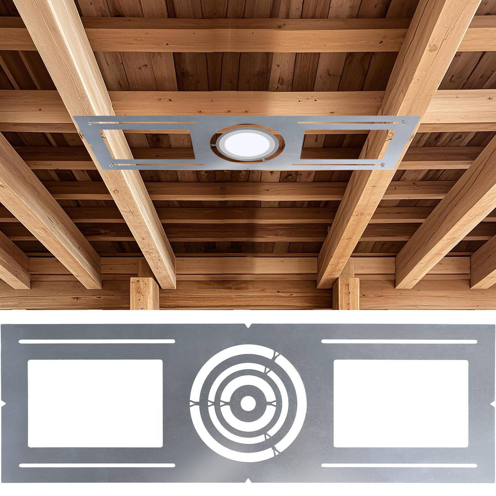 Photo 1 of 24 Pack New Construction Mounting Plate with Symmetric Round Hole - 3/4/6 Inch LED Recessed Lighting Kits Wafer LED Lights,26" Length, Shallow Recessed Light Housing (Symmetric 3-4-6, 24 Pack)