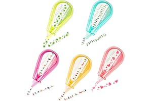 BITOSEE Decorative Correction Tape,Valentines Day Gifts for Kids, DIY Cartoon Pattern Decorative Tape, Decorative Curve Highlighter for Scrapbooking Greeting Card Letter Diary,Cute Stationary Supplies
