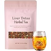 Liver Detox Herbal Tea, Liver Detox Tea Organic, Dandelion Chrysanthemum Cassia Seed Goji Berry Tea, Milk Thistle, Chinese Kidney & Liver Health Tea Bags - 8 Ingredients Natural Blend Formula (1)