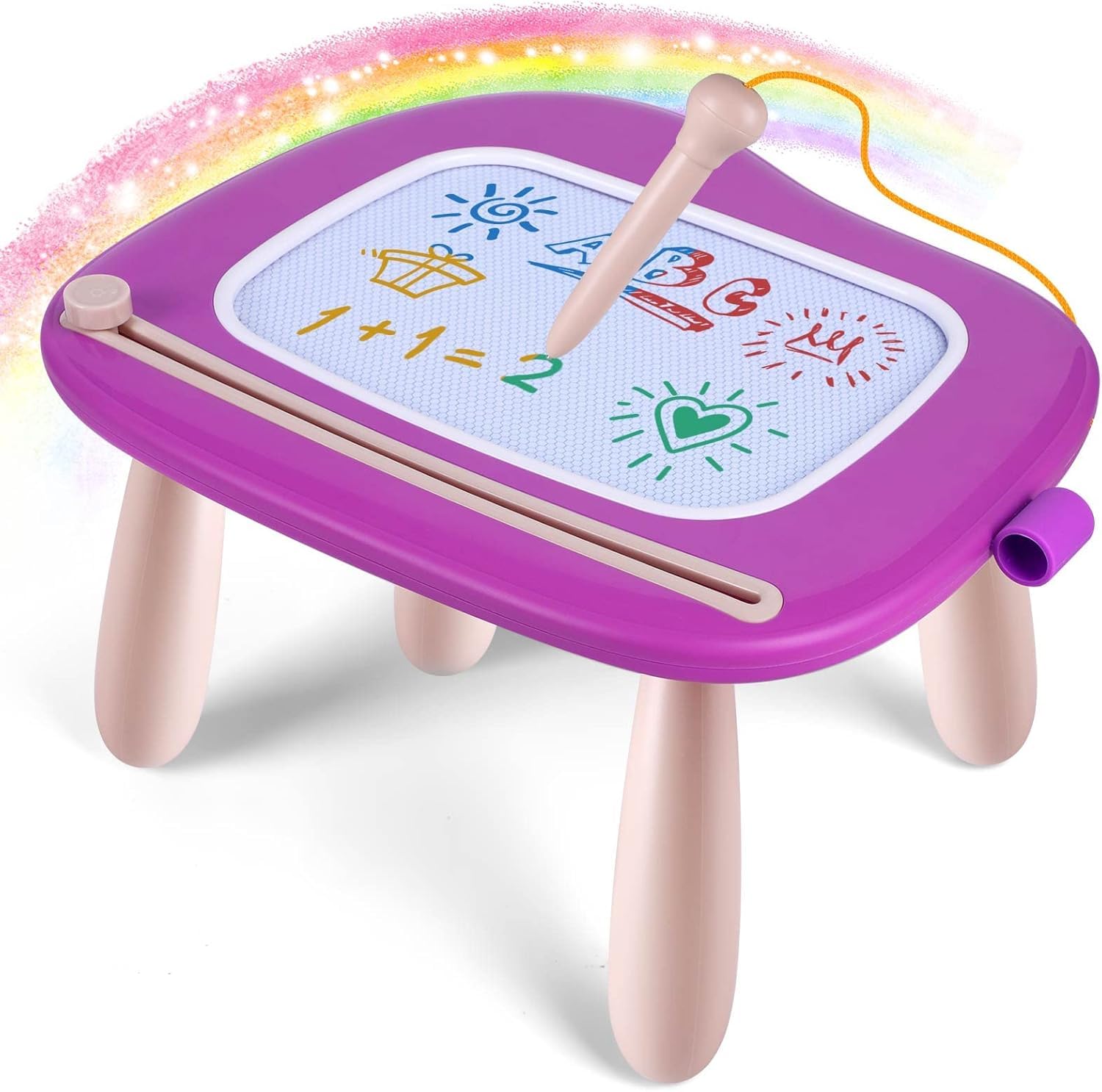 Photo 1 of **MISSING THE LEGS** Smasiagon Toddler Toys Age 1-2 Year Old Boys Girls, Magnetic Drawing Doodle Board Valentines Day Gifts for Kids Educational Learning Toys for 1 2 3 Year Old Boys Girls Birthday Gifts (Purple)