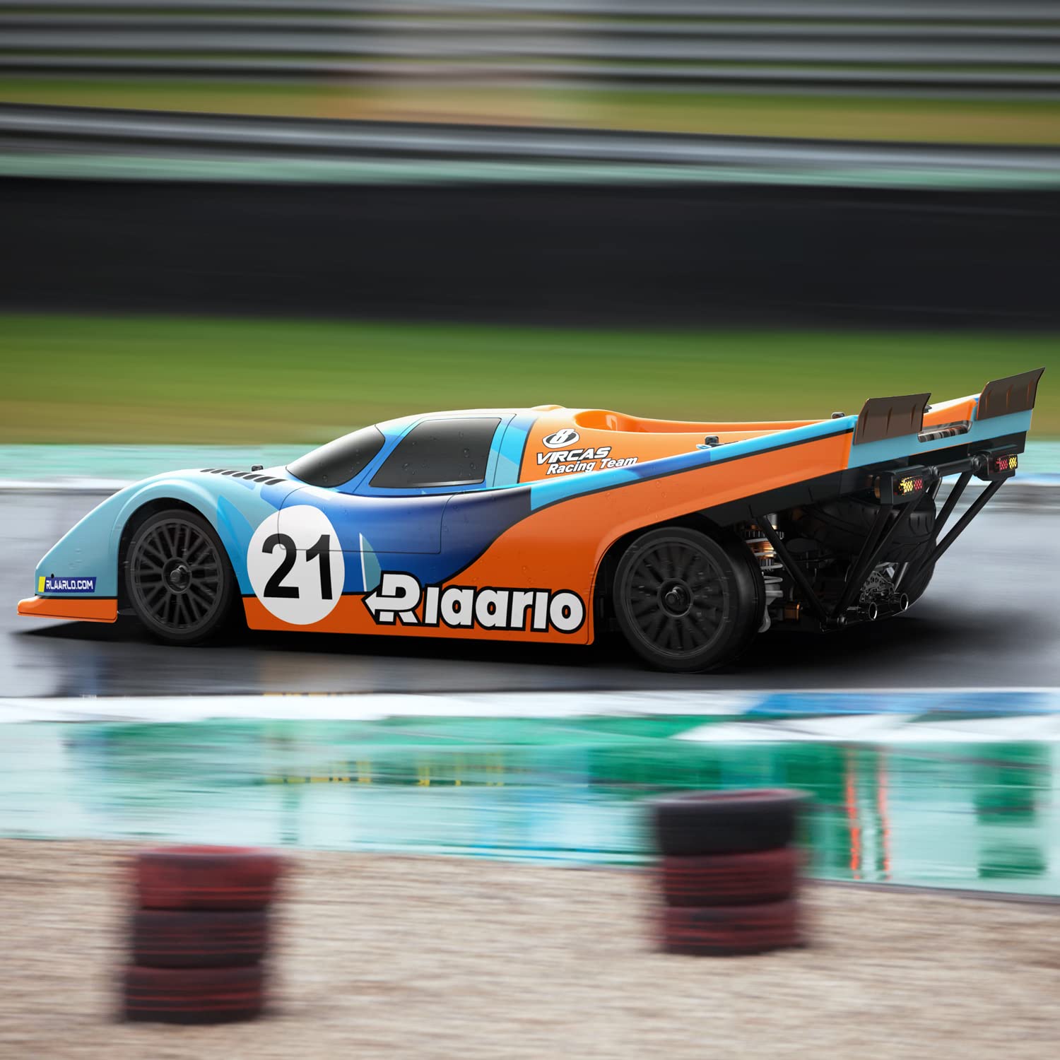 AMORIL 1/10 AK-917 Fast Brushless RC Cars for Adults,Max 75mph Hobby Electric On-Road RTR with 9KG Metal Servo,3650 4300KV Motor,60A Independent ESC,Remote Control Car for Boys,Cyan