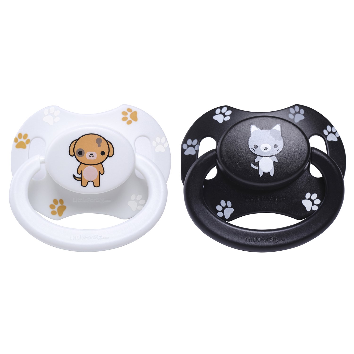 LittleForBig Pacifier Printed Set- Black and White