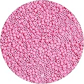 ORNSHIZI 3mm Pink Seed Beads 8/0 50gram About 1780pcs Seed Beads for Making Wrist Bracelet Earring Necklace Jewelry