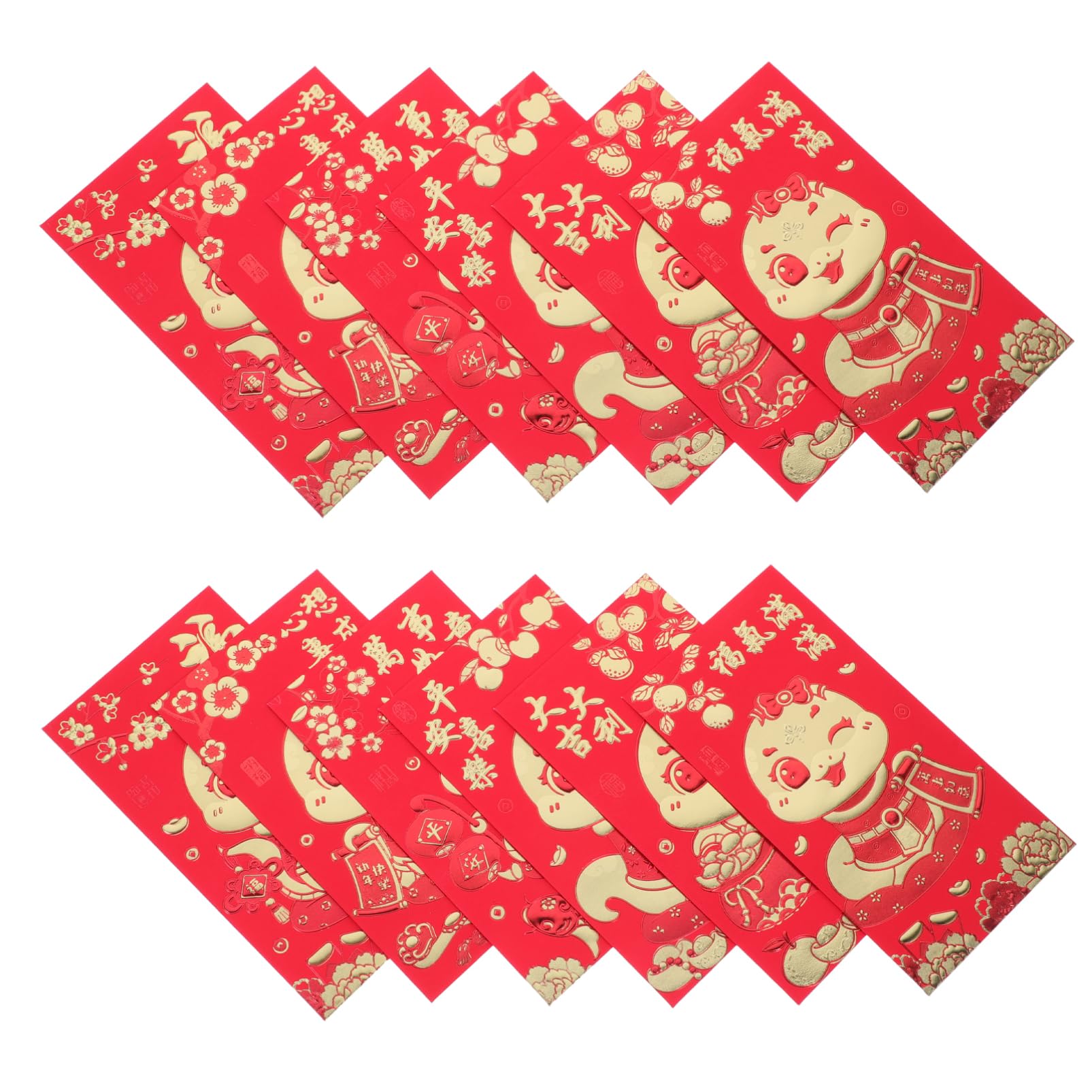Operitacx 36pcs Chinese New Year Red Envelopes 2025 Hong Bao Paper Red Pocket Money Envelopes Snake Year Pocket for Lunar Spring Festival Party