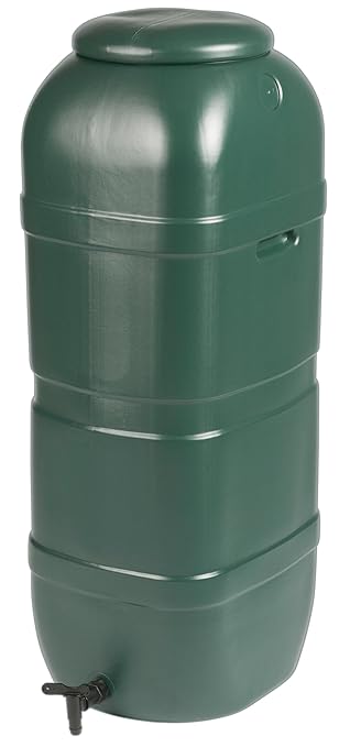 Ward GN334 Regentonne, besonders schlanke Form, mit Hahn und verschließbarem Deckel, 100 l