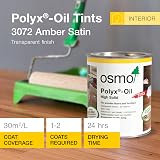 Osmo Polyx-Tints Amber Satin 750ml Hard Wax Oil for Wood Furniture Floors view 2