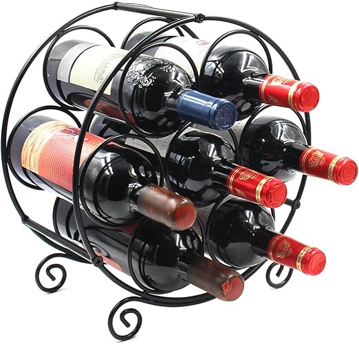 Amazon Com Pag 7 Bottles Free Standing Countertop Metal Wine Rack