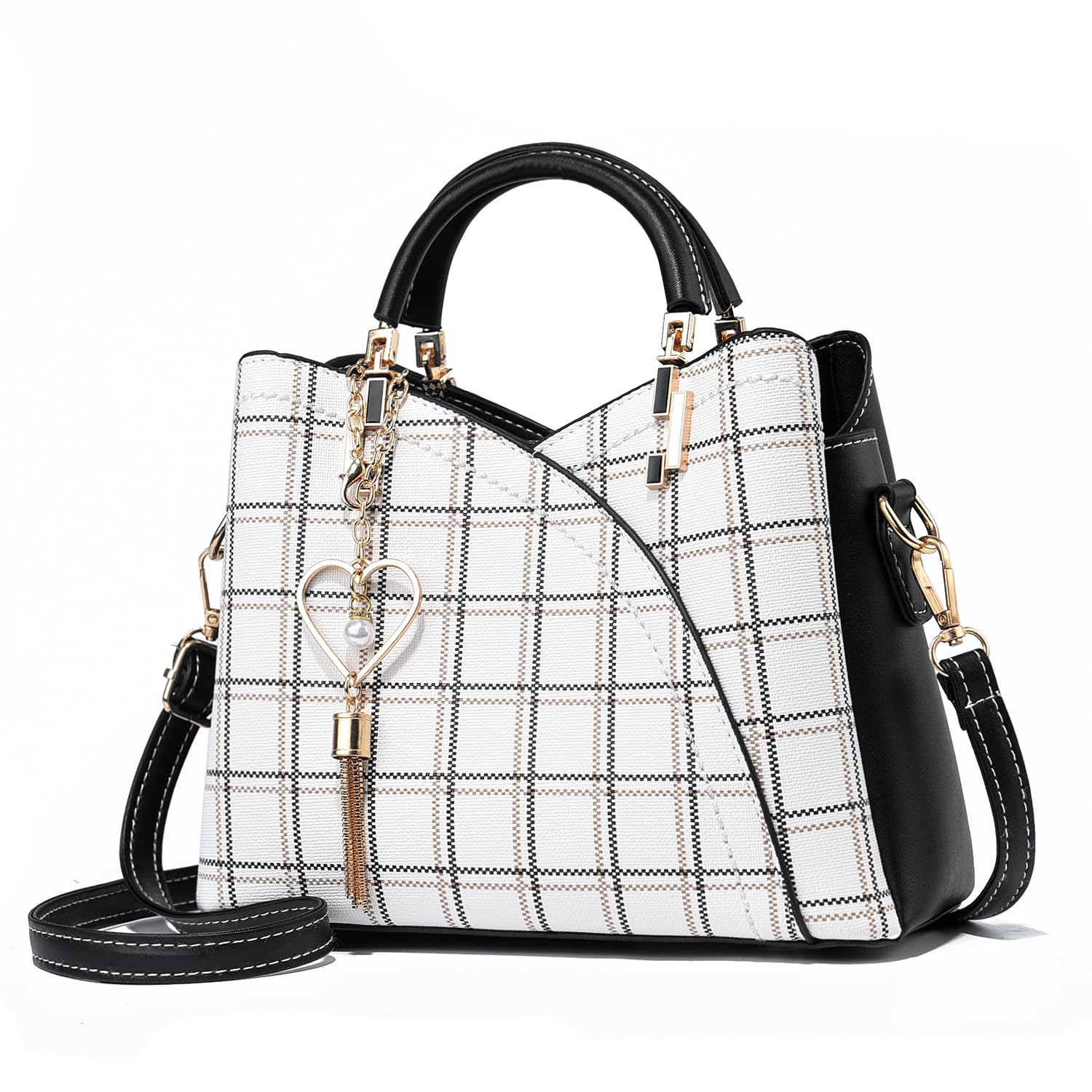Photo 1 of Xiaoyu Small Purses and Handbags for Women Fashion Crossbody Bag Lightweight Shoulder Bag Top Handle Satchel Purse (Black-2)
