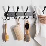 GlazieVault Stainless Steel Coat Hooks Wall Mount 2 Pack Black view 2