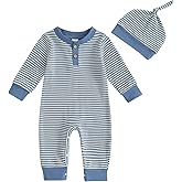 Kuriozud Newborn Infant Unisex Baby Boy Girl Clothes Button Romper Jumpsuit Basic One Piece Outfits