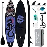 FunWater 11'/10'6" Inflatable Stand Up Paddle Board with Premium SUP Paddleboard Accessories, Wide Stable Anti-Slip EVA Deck,Paddle Boards for Adults & Youth of All Skill Levels