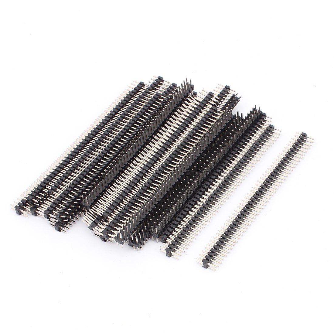 sourcing map 24 Pcs 40 Pin 2mm Pitch Double Row Straight Header Connector Strip Bar