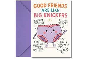 LimaLima Funny Best Friend Birthday Card for Women Friend with Humour Besties Are Like Big Knickers Design