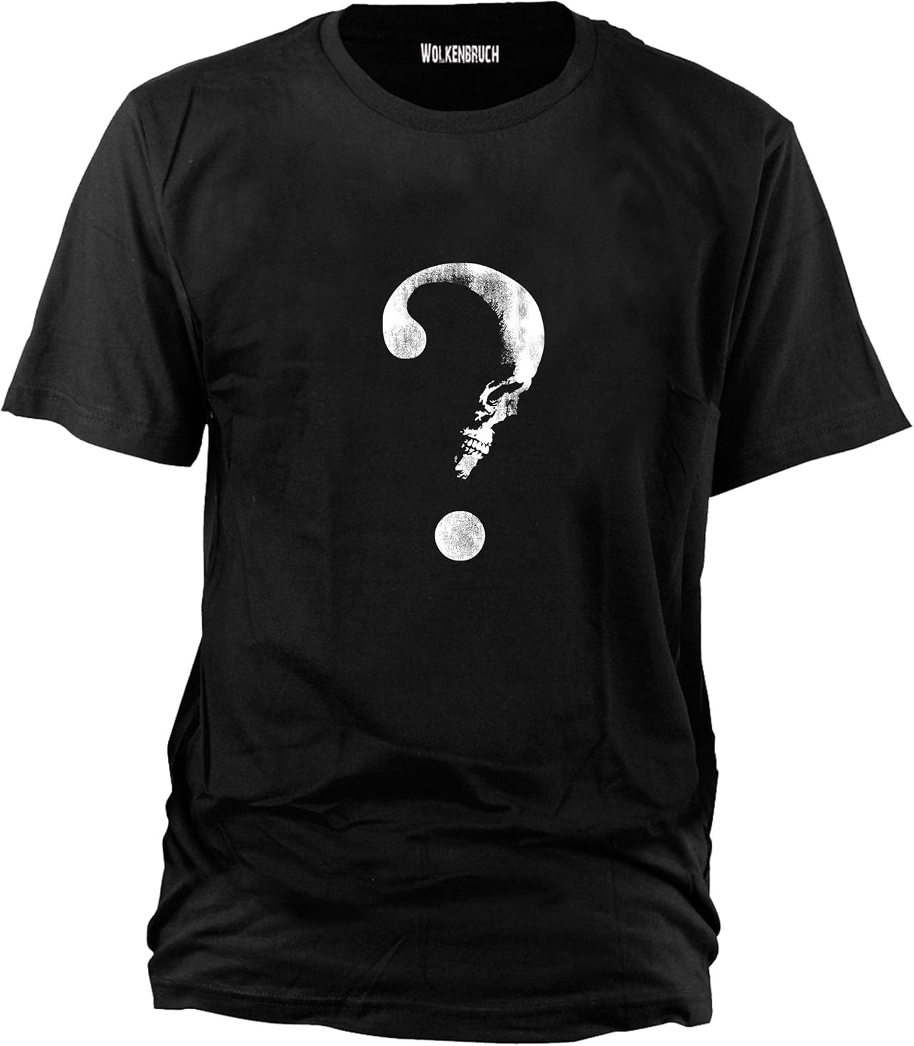 Fun T-Shirt Totenkopf Fragezeichenn Classic, schwarz
