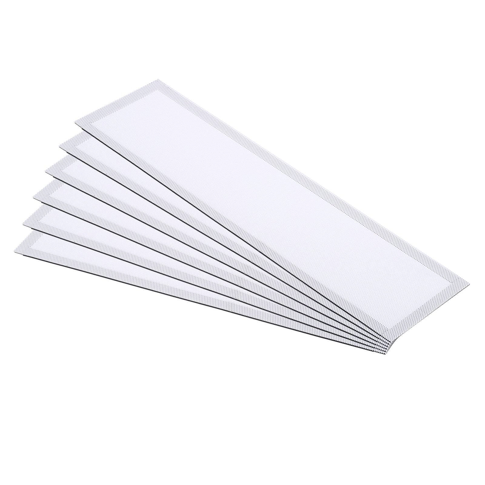 PATIKIL 4"x14" Magnetic Vent Cover, 6 Pack Floor Wall Air Registers Cover Strong Magnet Vent Screen Mesh for Blocking Hair Dust Debris, White