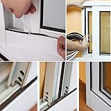 fowong Self-Adhesive Door Window Frame Brush Seal Weatherstrip 4.9 m Brown view 6