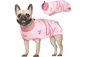 KOESON Dog Surgery Recovery Suit Female, Anti Licking Dog Recovery Suit for Male Dog Cone Alternative After Surgery, Soft Dog Onesies for Surgery Recovery Spay Neuter Abdominal Biting Wound Fox L