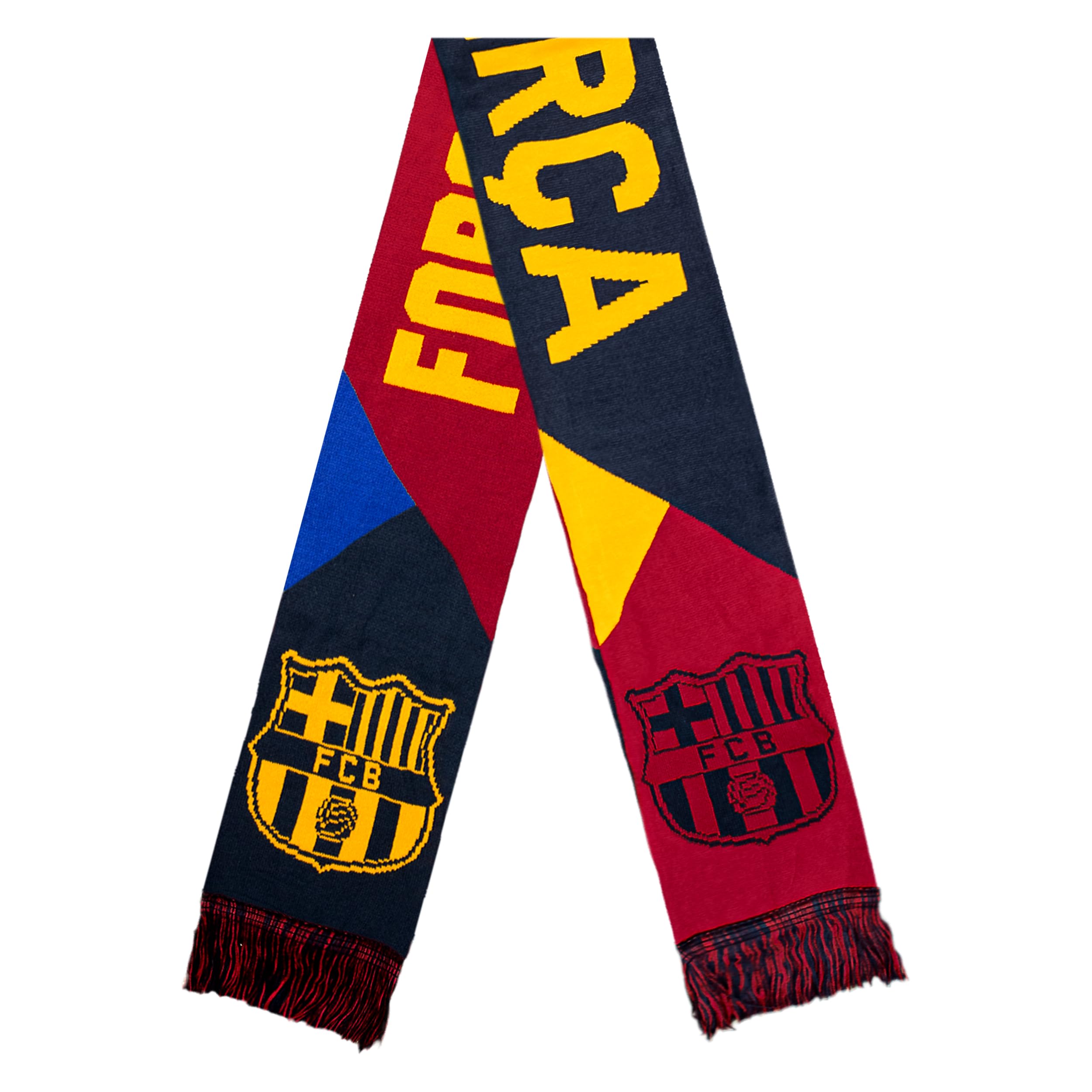 Icon Sports Spanish Primera Liga Barcelona Unisex Facet Reversible Team Scarf, Navy, One Size