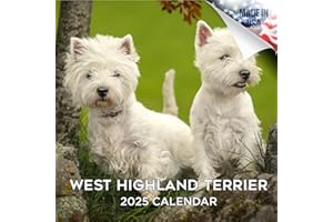 MEGACALENDARS 2024 2025 West Highland Terrier Calendar - Dog Breed Monthly Wall Calendar - 12 x 24 Open - Thick No-Bleed Paper - Giftable - Academic Teacher's Planner Calendar Organizing & Planning - Made in USA