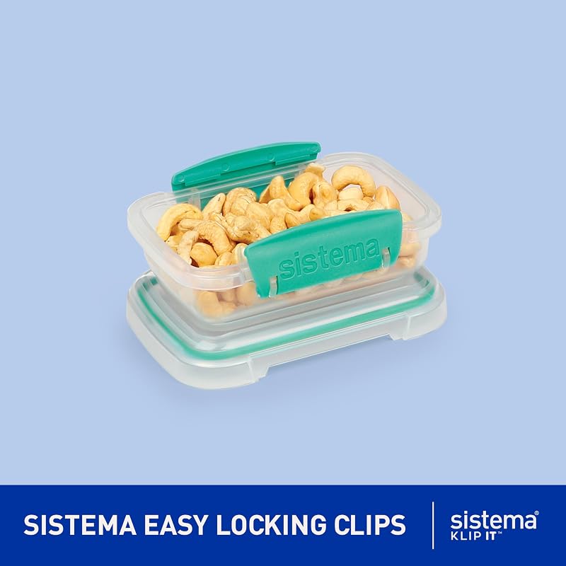 Contenitori per la conservazione degli alimenti Sistema | Contenitori per la preparazione dei pastiscatole per il pranzo e altro | Impilabili ed ermetici | 20 pz. (10 contenitori e coperchi)
