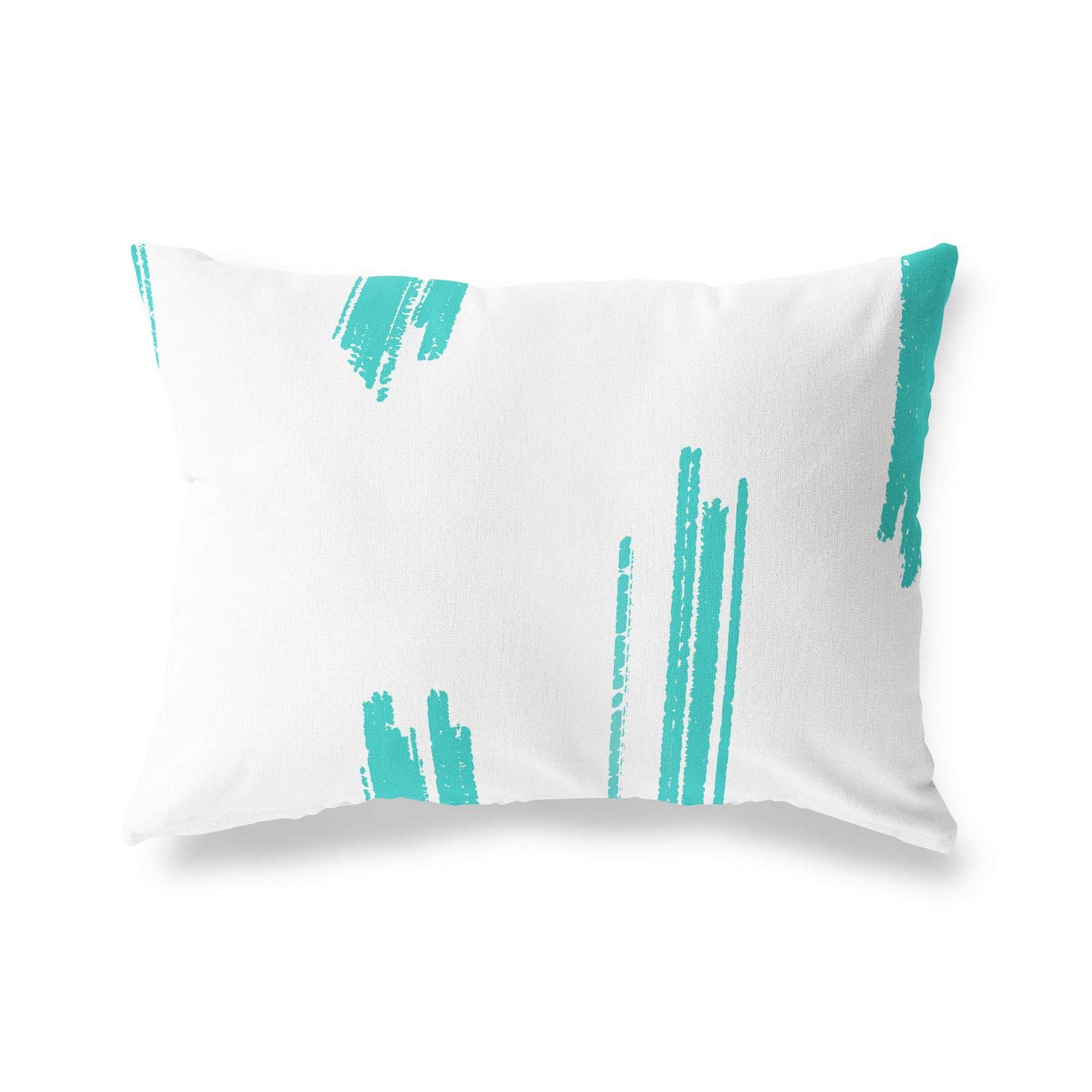 BonaMaison Decorative Cushion Cover, Turquoise-White Throw Pillow Covers, Home Decorative Pillowcases for Livingroom, Sofa, Bedroom, Size: 45X60 Cm - Designed and Manufactured in Turkey
