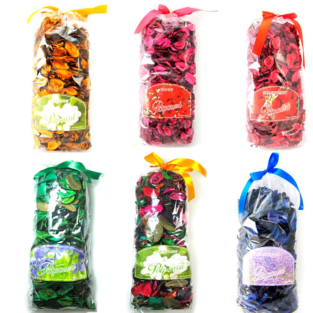 6 Fragranced Potpourri Bags Scented Decorative Spice 7 oz Assortment