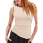 COCOMARTS Womens Sleeveless High Neck Tank Tops Summer Casual Basic Going Out Slim Fit Shirt Vacation Fashion Outfit Clothes